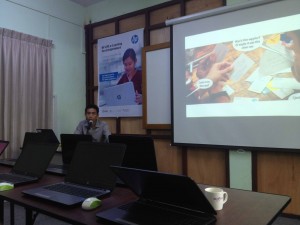 5. Mr Zaw Htet Aung - Director at YKY explaining HP LIFE modules
